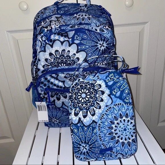 Vera Bradley Lighten Up Essential Backpack & lunch VERA BRADLEY Lighten Up Grand Backpack Book Bag - Indiana  main image 4